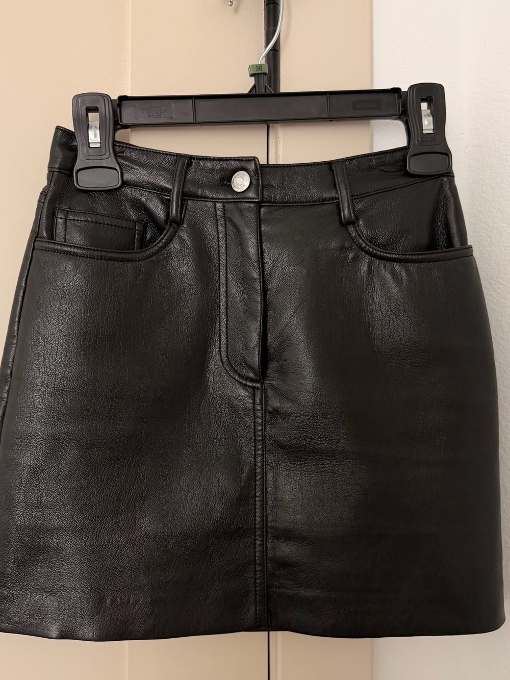 Wilfred faux leather mini skirt